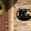 Metal Address And Name Sign For House, Address Plaque, Farm Gate Sign, Metal Address Numbers, Address Plaque, Front Porch Decor, Metal Signs