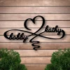 Personalized Infinity Heart Metal Sign, Infinity Sign, Custom Family Sign, Metal Infinity Symbol, Wedding Gifts