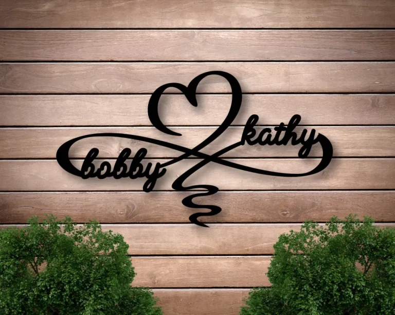 Personalized Infinity Heart Metal Sign, Infinity Sign, Custom Family Sign, Metal Infinity Symbol, Wedding Gifts