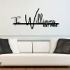 Family Name Sign Metal, Personalized Metal Sign, Housewarming Gift, Door Hanger, Metal Established Sign, Metal Wall Art, Family Sign, Modern