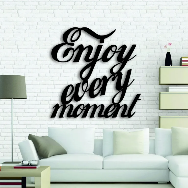 Enjoy Every Moment Metal Wall Art, Motivational Wall Decor, Kitchen Wall Signs, Metal Letters, Metal Wall Decor Hanging, Housewarming Gift