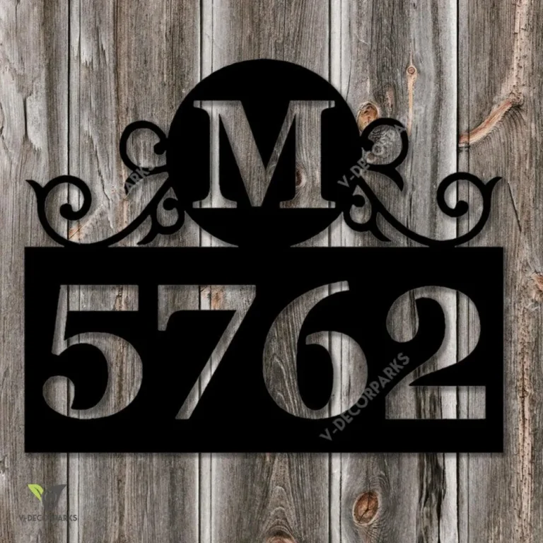 Monogram, Address Sign, Decorative, Metal Sign, Personalized, Wedding Gift, Housewarming Gift, Address, Weatherproof,