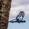 Metal Chipmunk Cheeks - Usa Steel Sign Cutout - Rustic Outdoor Home & Garden Decor - Housewarming Gift