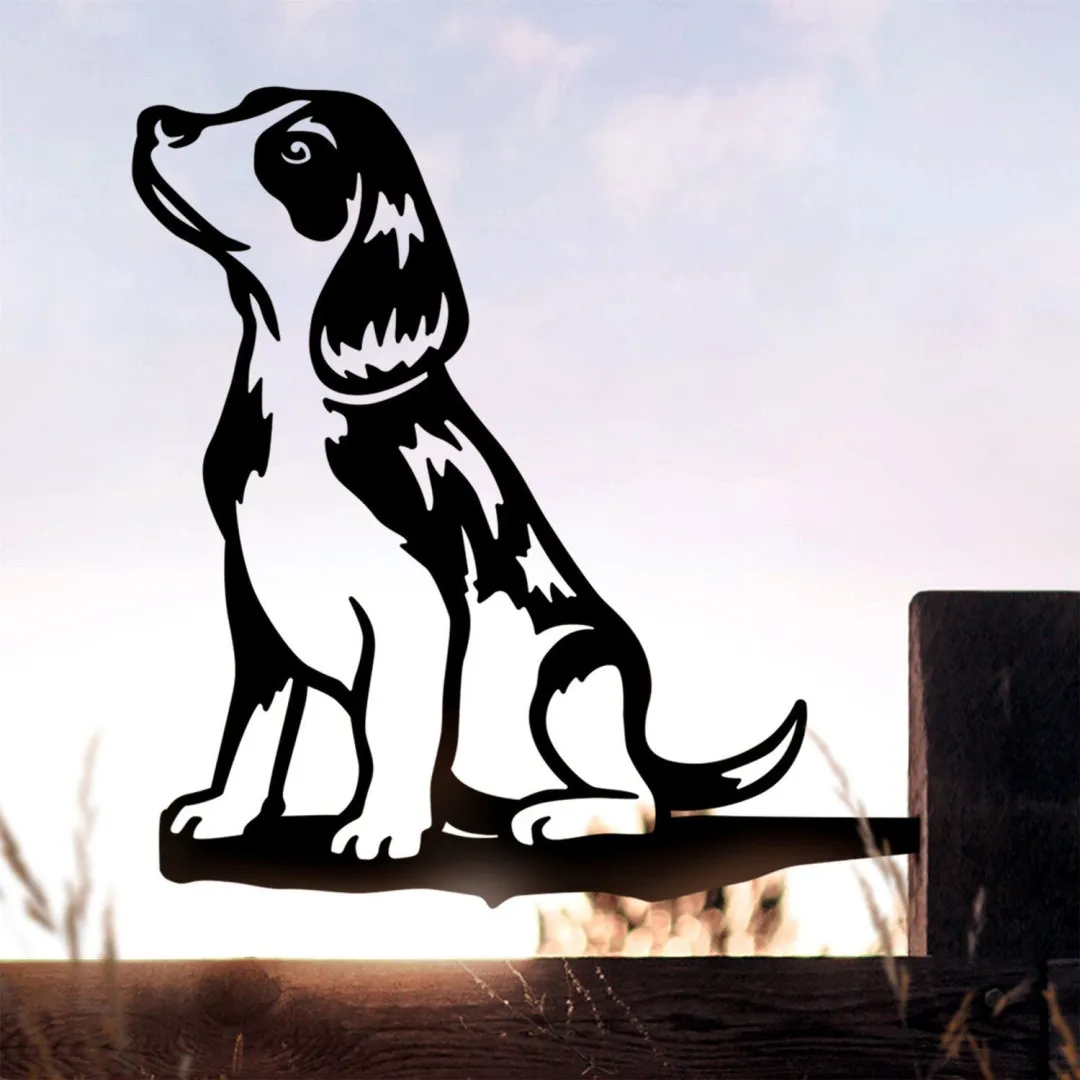 il_fullxfull.2470536999_fc48.webp Metal Beagle Silhouette Puppy Love - Usa Steel Dog Sign Cutout - Rustic Outdoor Home & Garden Decor - Housewarming Gift For Dog Lovers