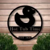 Personalized Hot Tub Sign With Duck, Custom Hot Tub Metal Sign, Metal Rubber Duck Sign, Custom Metal Sign, Custom Baby Shower Gift ,