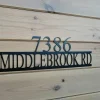 Metal Address Sign For House, Address Plaque, Front Porch Decor, Metal Signs, Metal Address Numbers, 18 Gauge