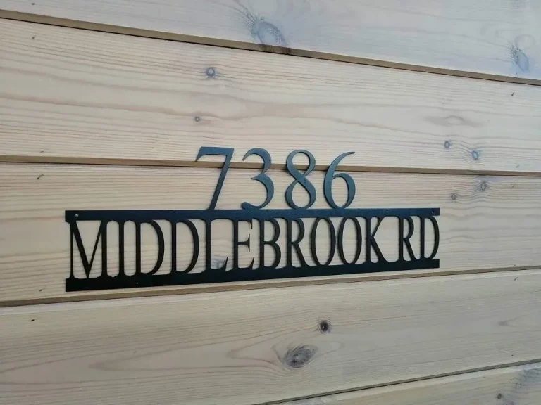 Metal Address Sign For House, Address Plaque, Front Porch Decor, Metal Signs, Metal Address Numbers, 18 Gauge