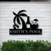 Personalized Beach Theme Sign,custom Beach Theme Sign,pool Drink Sign,metal Family Name Sign For Beach,pool House Decor, Beach Art