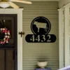 Cow Address Sign, Cow Metal Sign, Metal Farm Sign, Cow Ranch Sign, Metal Cow Address Signs, House Number Plaque, Metal Signs