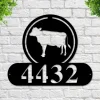 Cow Address Sign, Cow Metal Sign, Metal Farm Sign, Cow Ranch Sign, Metal Cow Address Signs, House Number Plaque, Metal Signs