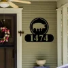 Pig Address Sign,pig Metal Sign, Metal Farm Sign, Pig Ranch Sign, Pig Metal Address Sign, House Number Plaque, Metal Signs