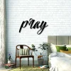 Pray Metal Sign, Metal Wall Art, Pray Sign, Metal Words, Metal Wall Decor, Metal Signs, Housewarming Gift