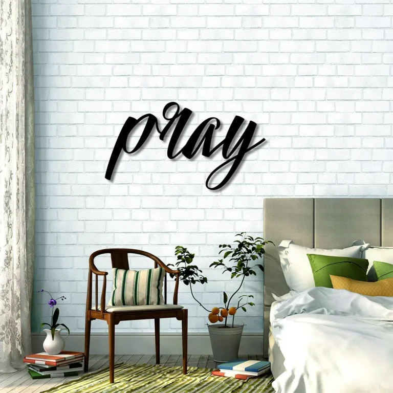 Pray Metal Sign, Metal Wall Art, Pray Sign, Metal Words, Metal Wall Decor, Metal Signs, Housewarming Gift