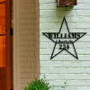 Custom Metal Address Sign, Family Last Name Letter Address Sign, Metal Star Address Sign, Outdoor Metal Sign For Yard Decor