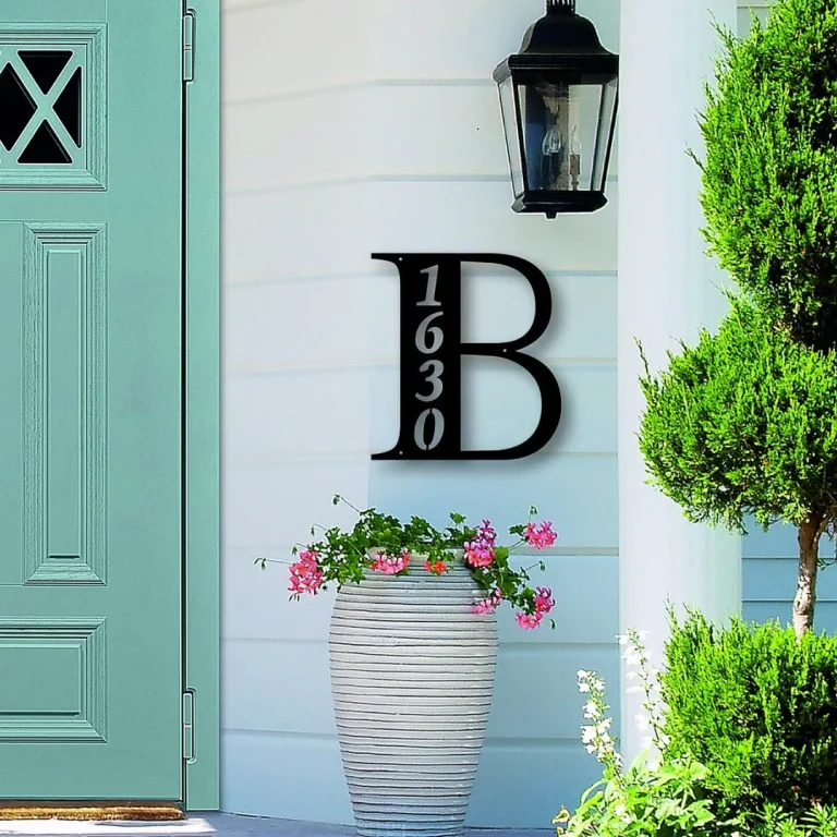 Metal House Numbers, House Number Plaque, Metal Address Numbers, Address Plaque, Front Porch Decor, Porch Signs, Metal Signs