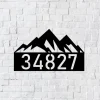 Metal Mountain House Number Sign, Mountain Address Sign, Modern Address, Art Decor Address Sign, Metal Address Sign, Address Plaque