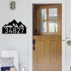 Metal Mountain House Number Sign, Mountain Address Sign, Modern Address, Art Decor Address Sign, Metal Address Sign, Address Plaque