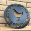 Custom Chicken Coop Sign, Metal Chicken Coop Sign, Personalized Chicken Coop Sign