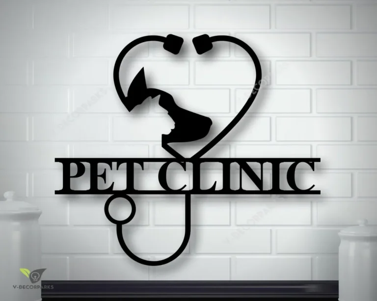 Personalized Metal Animal Clinic Sign, Metal Animal Care Sign, Custom Metal Vet Sign, Personalized Clinic Sign, Custom Vet House Decor