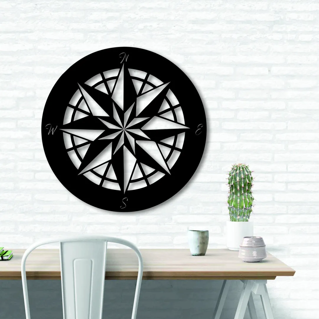 il_fullxfull.2509728120_rmrw.webp Nautical Compass Rose Metal Wall Decor, Outdoor Metal Art, Metal Wall Decor, Beach House Decor, Nursery Decor, Lake House Decor
