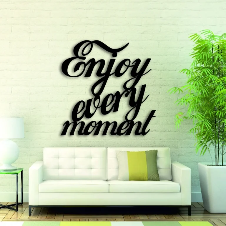 Enjoy Every Moment Metal Wall Art, Motivational Wall Decor, Kitchen Wall Signs, Metal Letters, Metal Wall Decor Hanging, Housewarming Gift