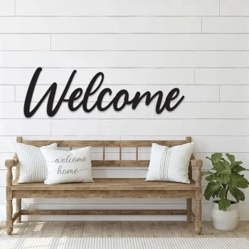 Outdoor Welcome Sign, Welcome Metal Word, Wedding Welcome Sign, Housewarming Gift, Realtor Closing Gift, Welcome Word Wall Art