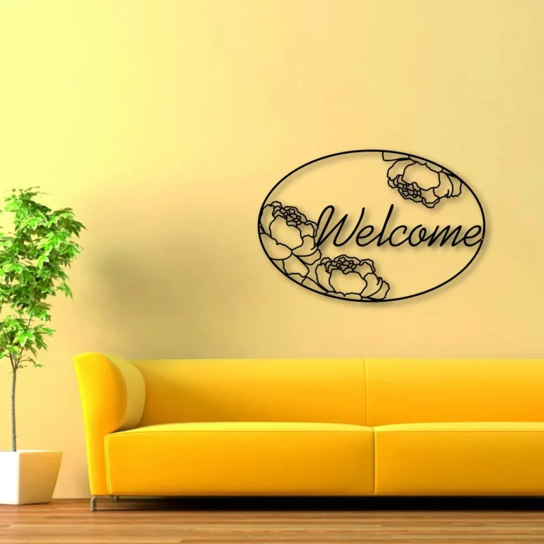 Welcome Metal Wall Art, Living Room Welcome Wall Signs, Metal Letters, Metal Wall Decor, Wall Hanging, Housewarming Gift, Outdoor Metal Sign