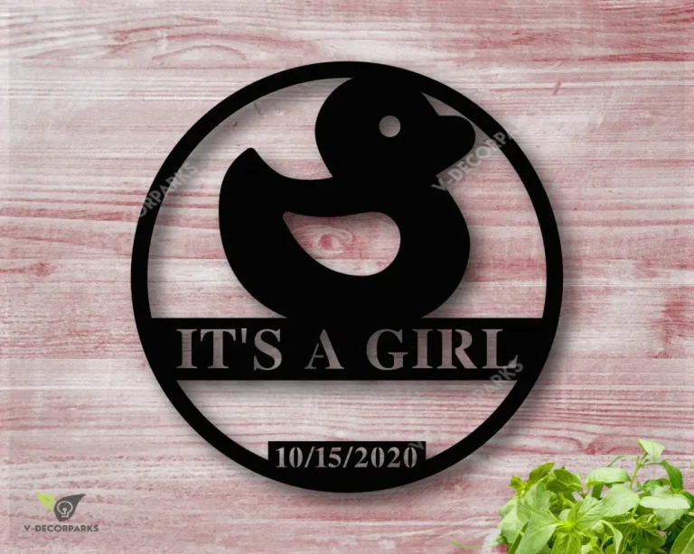 Personalized Hot Tub Sign With Duck, Custom Hot Tub Metal Sign, Metal Rubber Duck Sign, Custom Metal Sign, Custom Baby Shower Gift ,