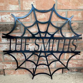 Halloween Spiderweb Cut Metal Sign, Wall Decor Metal Sign, Home Decor Metal Art
