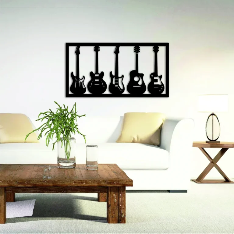 Music Decor, Guitar Sign, Music Room Decor, Musical Note Sign, Record Decor, Guitar Art, Metal Sign, Metal Wall Art, Musician Sign