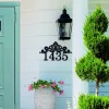 Metal Address Sign For House, Metal House Number Sign, Address Plaque, Front Porch Decor, Metal Signs, Metal Address Numbers