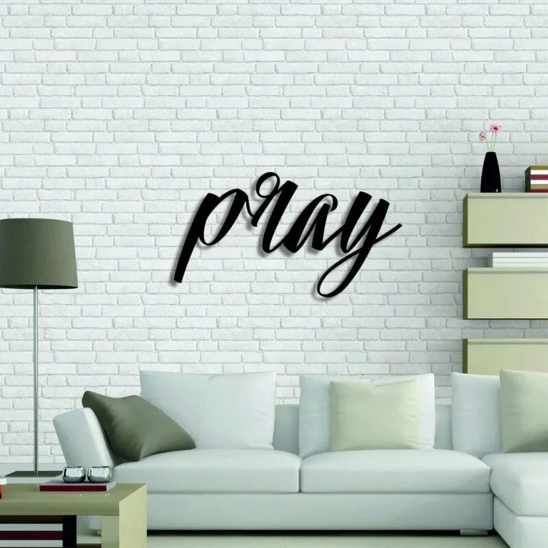 Pray Metal Sign, Metal Wall Art, Pray Sign, Metal Words, Metal Wall Decor, Metal Signs, Housewarming Gift