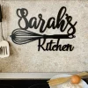 Custom Kitchen Name Sign Personalized Metal Indoor Sign For Kitchen Wall Art Decor Farmhouse Cooking Lover Mom's Gift For Grandma Chef Name