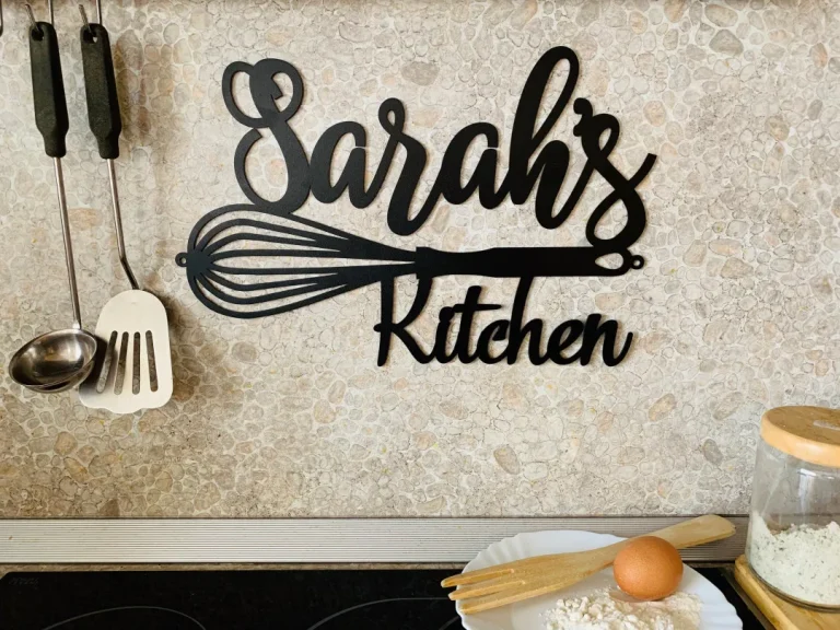 Custom Kitchen Name Sign Personalized Metal Indoor Sign For Kitchen Wall Art Decor Farmhouse Cooking Lover Mom's Gift For Grandma Chef Name