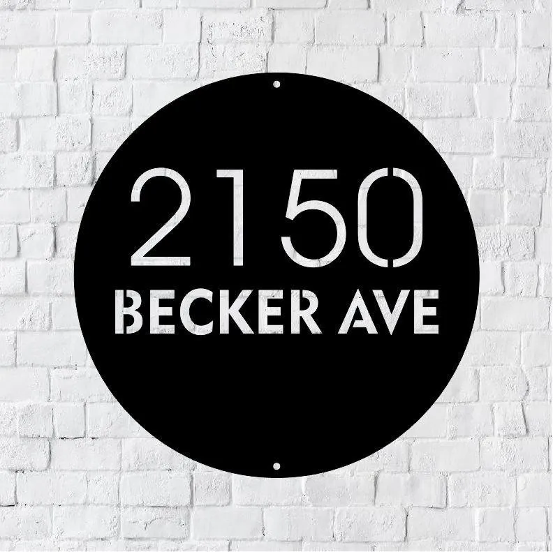 il_fullxfull.2545682491_s3u0_1024x1024_2x_fa38e1c4-7f33-417b-8e7f-1b511b9c116e.webp Circular Metal House Number Sign, Circle Address Sign, Modern Address, Art Decor Address Sign, Metal Address Sign, Address Plaque