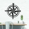 Nautical Compass Rose Metal Wall Decor, Outdoor Metal Art, Metal Wall Decor, Beach House Decor, Nursery Decor, Lake House Decor