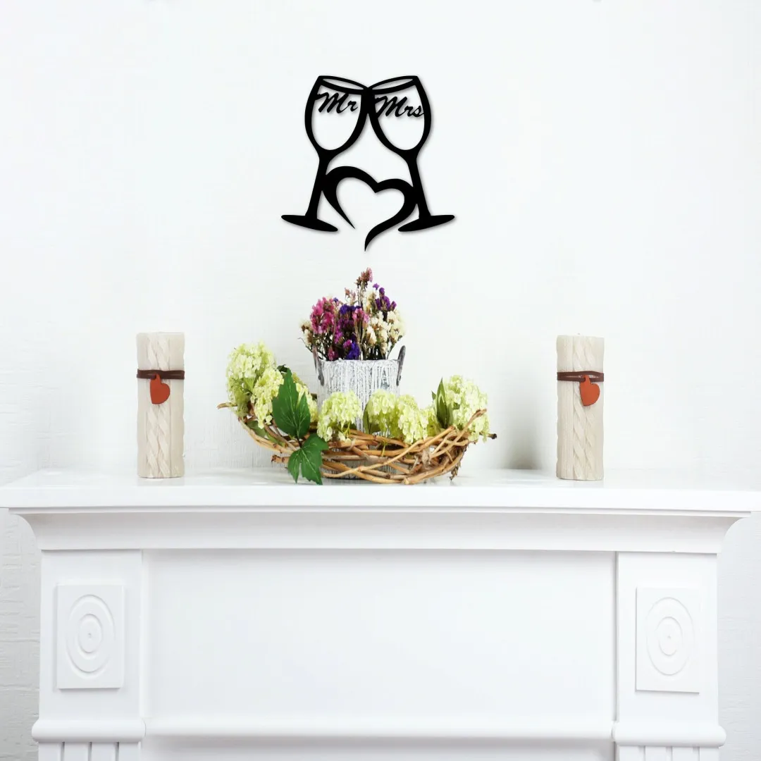 il_fullxfull.2575886690_aiuu_1024x1024_2x_7291da92-38af-459e-baa9-fb30376e3b48.webp Mr And Mrs Sign, Metal Wine Glasses With Heart, Bride And Groom Gifts, Champagne Flutes, Love Decor, Wedding Sign Gift For Couple