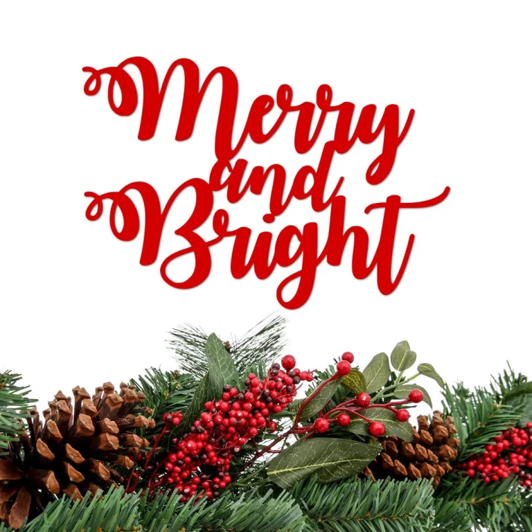 Merry And Bright Sign Metal Wall Art - Christmas Sign - Holiday Decor - Merry And Bright Christmas Decor - Holiday Sign - Rustic Word Art