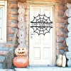 Halloween Spiderweb Monogram Cut Metal Sign, Wall Decor Metal Sign, Home Decor Metal Art