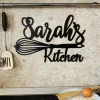 Custom Kitchen Name Sign Personalized Metal Indoor Sign For Kitchen Wall Art Decor Farmhouse Cooking Lover Mom's Gift For Grandma Chef Name