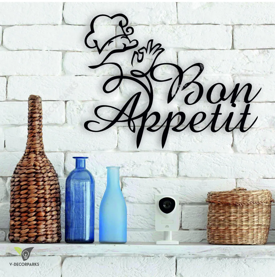 il_fullxfull.2634946547_hu05.webp Bon Appetit Metal Sign, Kitchen Wall Decor, Mother's Day Gift, Dining Room Wall Art, Farmhouse Decor, Rustic Metal Word, Housewarming Gift