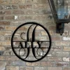 Personalized Metal Sign Custom Last Name Sign Family Name Sign Metal Wall Art Split Monogram Personalized Wedding Gift