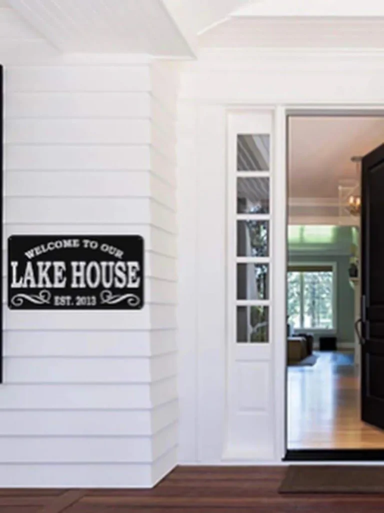 Welcome To Our Lake House Sign Cut Metal Sign, Wall Decor Metal Sign, Home Decor Metal Art