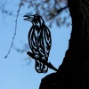Metal Crow Silhouette - Birds Of A Feather - Rustic Outdoor Home & Garden Decor - Housewarming Gift - Made In Usa