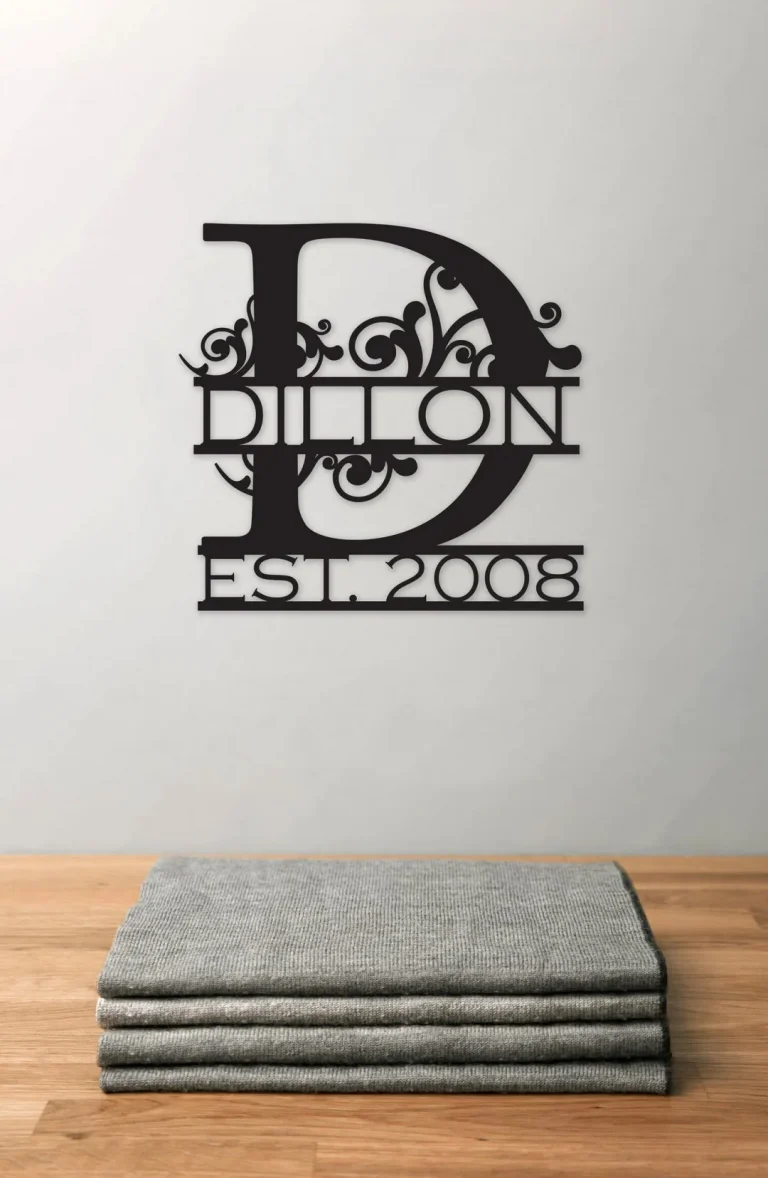 Metal Sign, Metal Letter Sign, Family Name Sign, Family Sign, Circle Sign, Last Name Sign