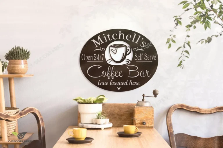 Personalized Coffee Bar Sign ~ Custom Metal Coffee Sign