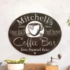 Personalized Coffee Bar Sign ~ Custom Metal Coffee Sign