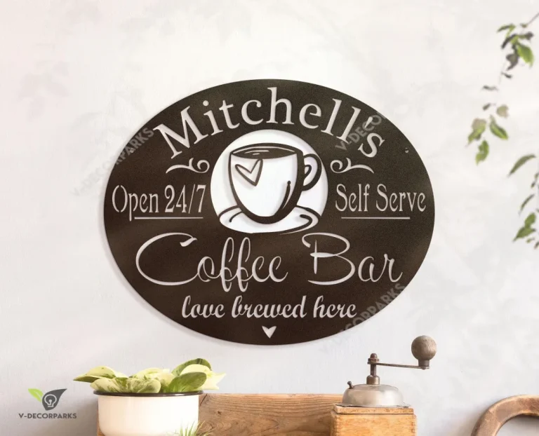 Personalized Coffee Bar Sign ~ Custom Metal Coffee Sign