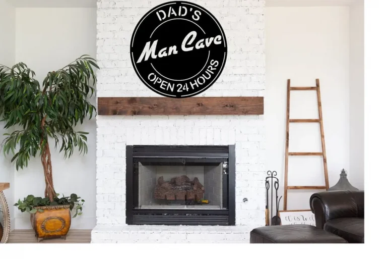 Dad's Man Cave Metal Sign Cutout, Cut Metal Sign, Wall Metal Art