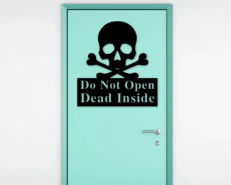 Skull Room Sign, Custom Metal Sign, Door Plaque, Name Plaque, Do Not Enter Sign, Beware Sign, Trespassing Sign, Name Sign, Door Decor